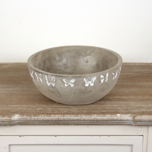 Betonový květináč s motýly 19,5cm