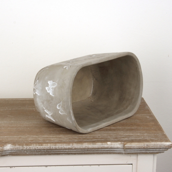 Betonový květináč s motýly 24cm