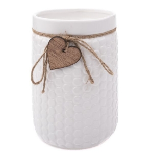 Bílá váza 14,5x20x19,5cm