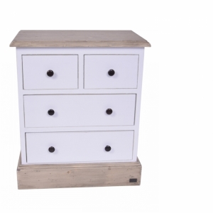 Bílá venkovská komoda s šuplíky 2+2 51x60x30cm