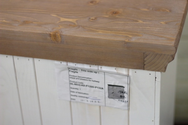 Bílá venkovská komoda s šuplíky 2+3 100x90x30cm