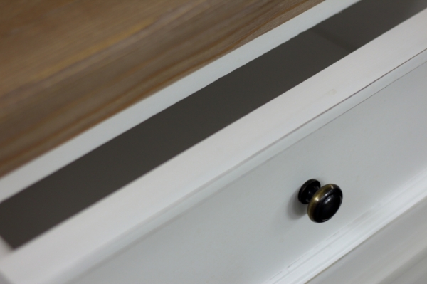 Bílá venkovská komoda s šuplíky 2+3 100x90x30cm