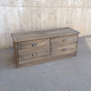 Botník se 4 šuplíky smrkové dřevo 111x41x48cm