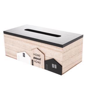 Box na kapesníky s domečky 24x9x11,5cm