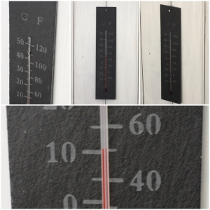 Břidlicový venkovní teploměr gravírovaný 45cm