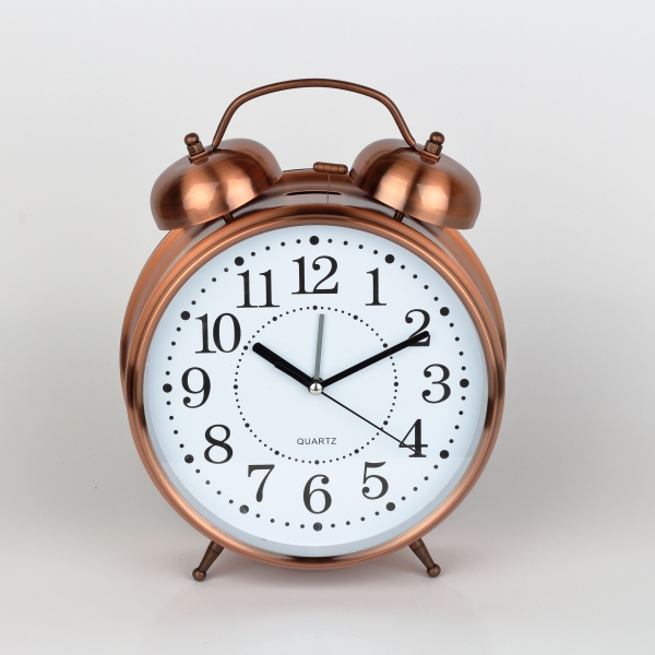 Bronzové stolní hodiny / budík 23x8x30cm
