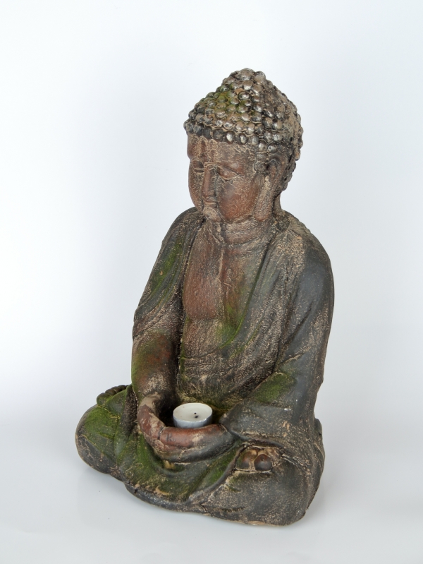 Buddha dekorace venkovní - mechový povrch 41cm