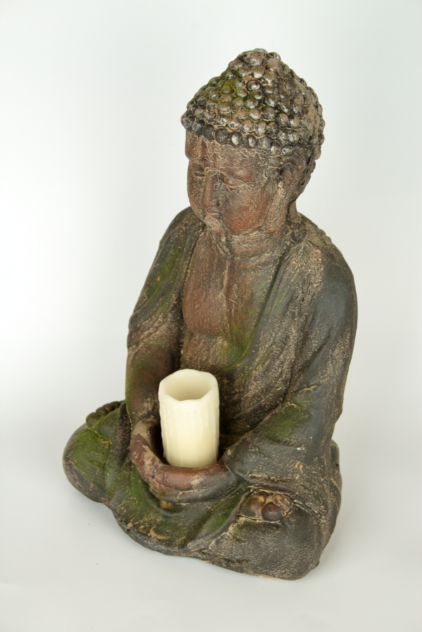 Buddha dekorace venkovní - mechový povrch 41cm