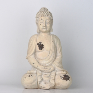  Buddha sedící krémový 40x23cm