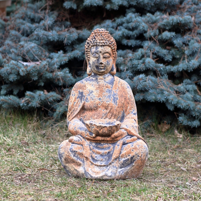 Buddha soška s miskou 42cm