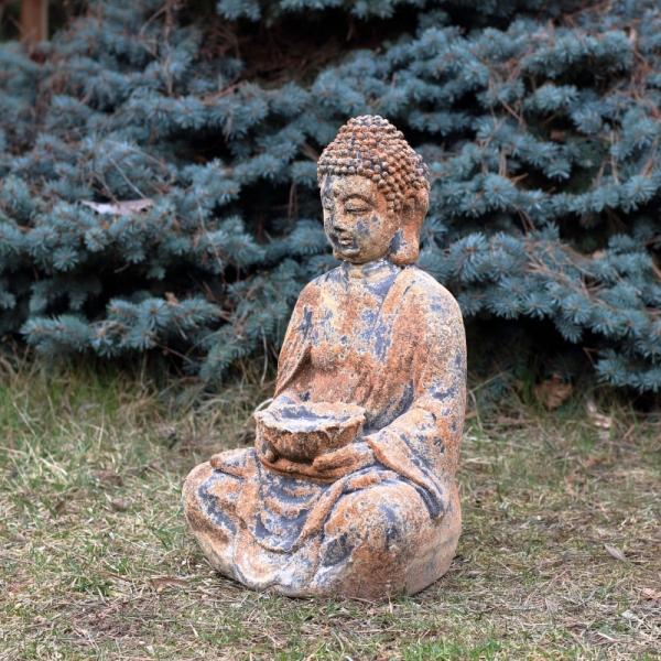 Buddha soška s miskou 42cm