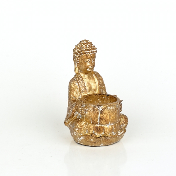 Buddha svícen 14 cm