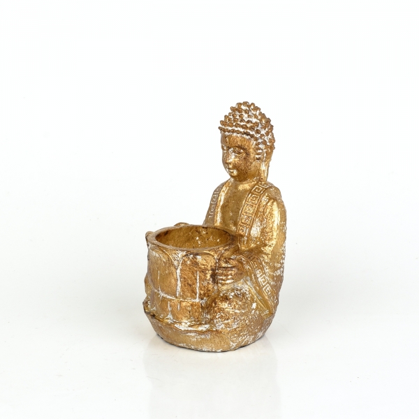 Buddha svícen 14 cm