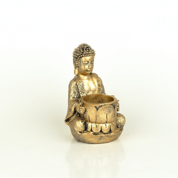 Buddha svícen 14cm