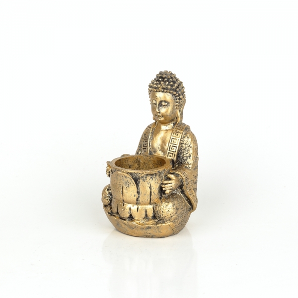 Buddha svícen 14cm