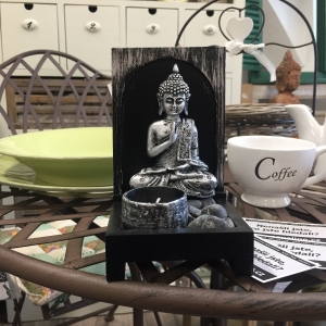 Buddhova zahrádka s čajovou svíčkou 15cm typ B