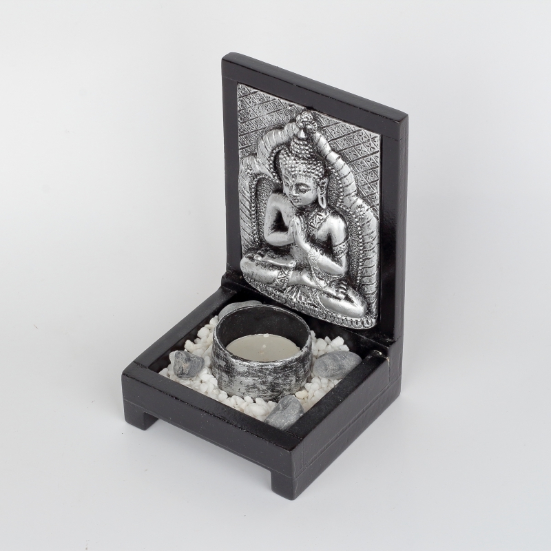 Buddhova zahrádka s čajovou svíčkou 15cm