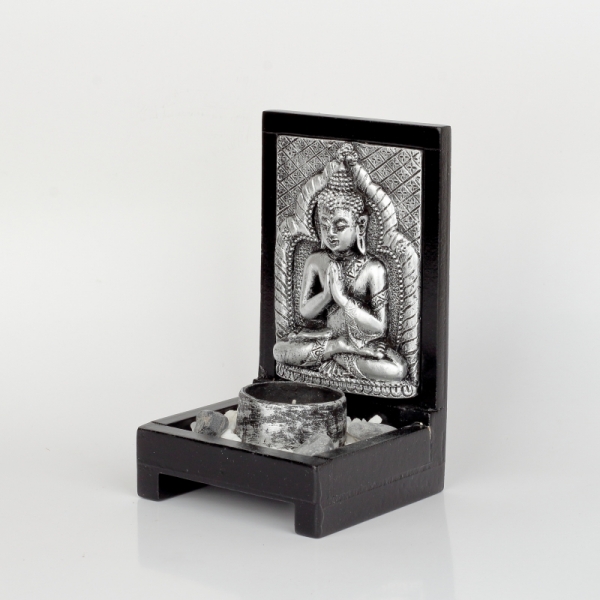 Buddhova zahrádka s čajovou svíčkou 15cm