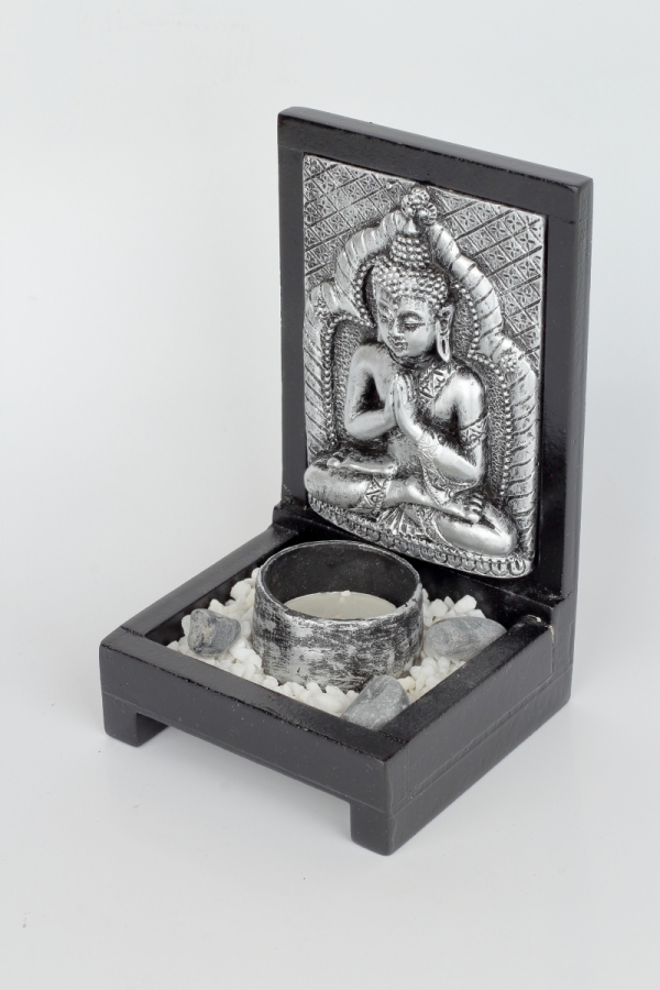 Buddhova zahrádka s čajovou svíčkou 15cm