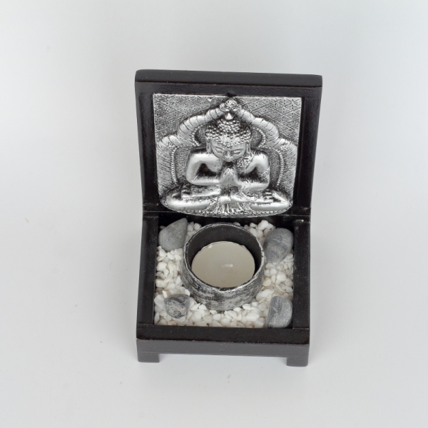 Buddhova zahrádka s čajovou svíčkou 15cm