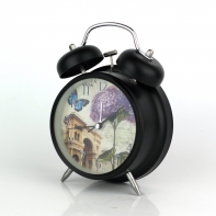 Budík na noční stolek hortenzie 17cm