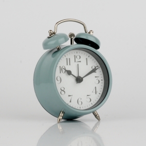 Budík pastelově zelená světlá 12cm