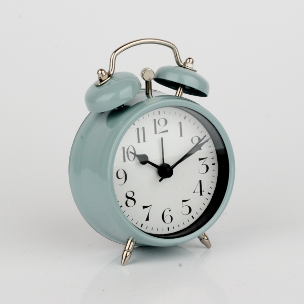 Budík pastelově zelená světlá 12cm