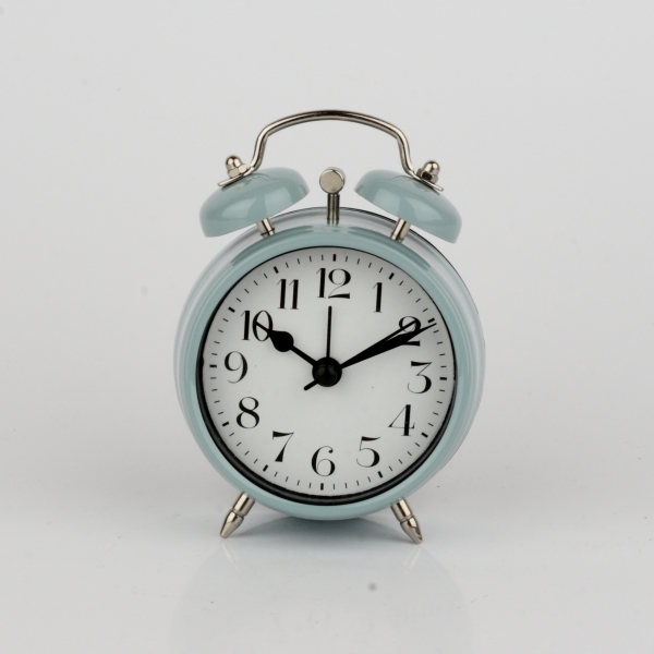 Budík pastelově zelená světlá 12cm