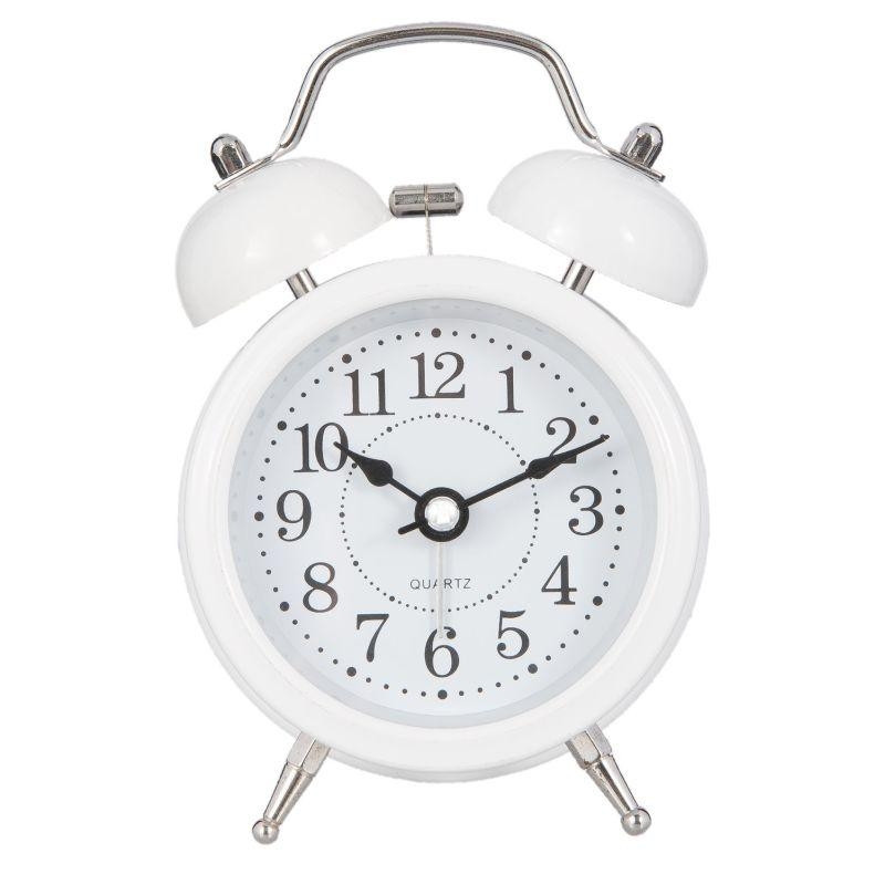 Budík retro bílý 8x5x12cm