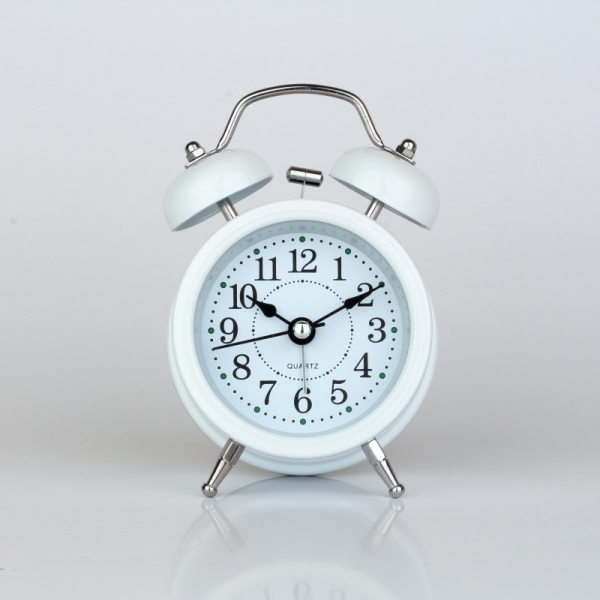 Budík retro bílý 8x5x12cm