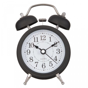 Budík retro černý 8x5x12cm