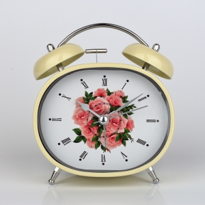 Budík s růžemi 12x6x13cm