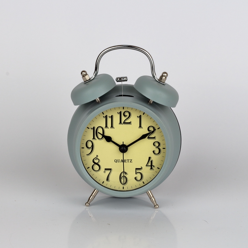 Budík šedý 12x6x17cm 