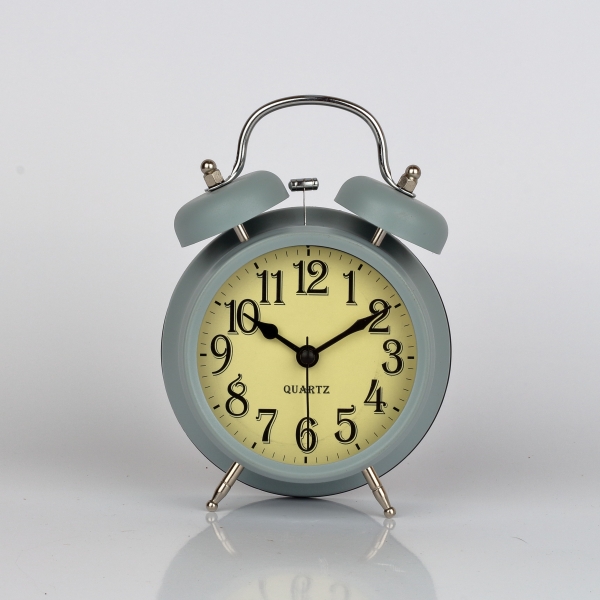 Budík šedý 12x6x17cm 