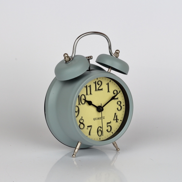 Budík šedý 12x6x17cm 