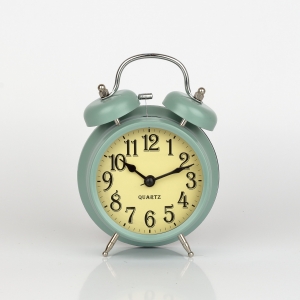 Budík světle modrý  12x6x17cm