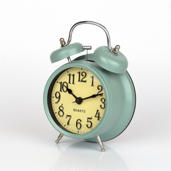 Budík světle modrý 12x6x17cm