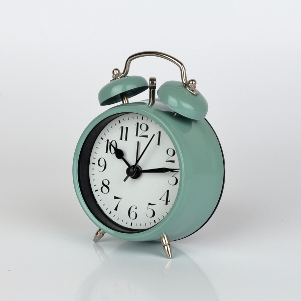 Budík tyrkys 9x4x12cm Vyřazeno poškození