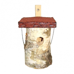Budka pro ptáčky březová 15,9x14,2x25cm