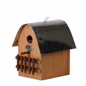Budka pro ptáčky dřevěná béžová