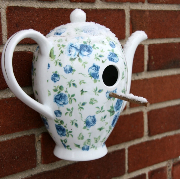 Budka pro ptáčky konvička modrá