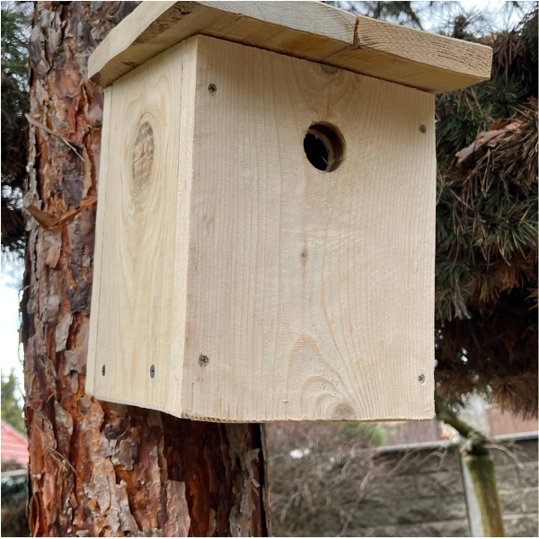 Budka pro sýkorky 28 mm bez nátěru