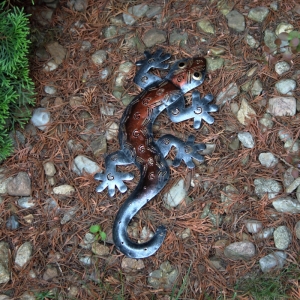 Bytová dekorace ještěrka plech, 35cm