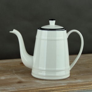 Čajová konvice porcelánová bílá 1l