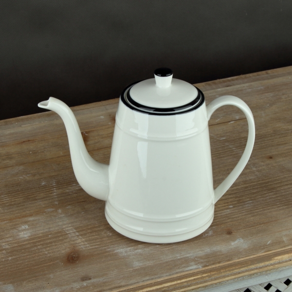 Čajová konvice porcelánová bílá 1l