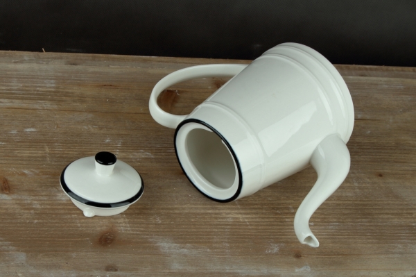 Čajová konvice porcelánová bílá 1l