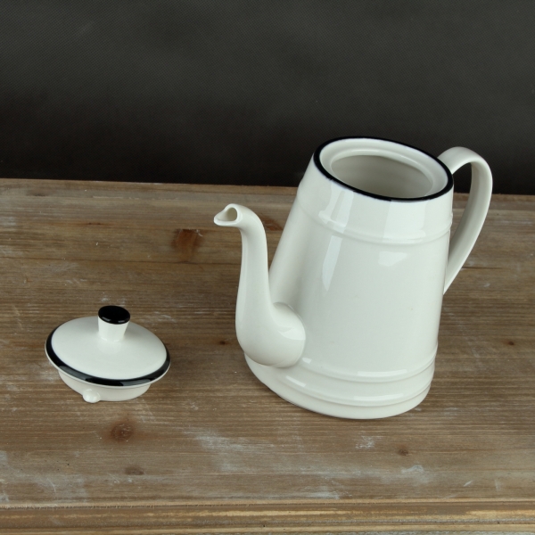 Čajová konvice porcelánová bílá 1l