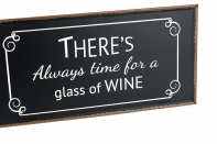 Cedule Glass of wine 40x20cm