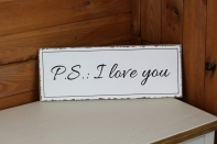 Cedule I love you 40x15cm