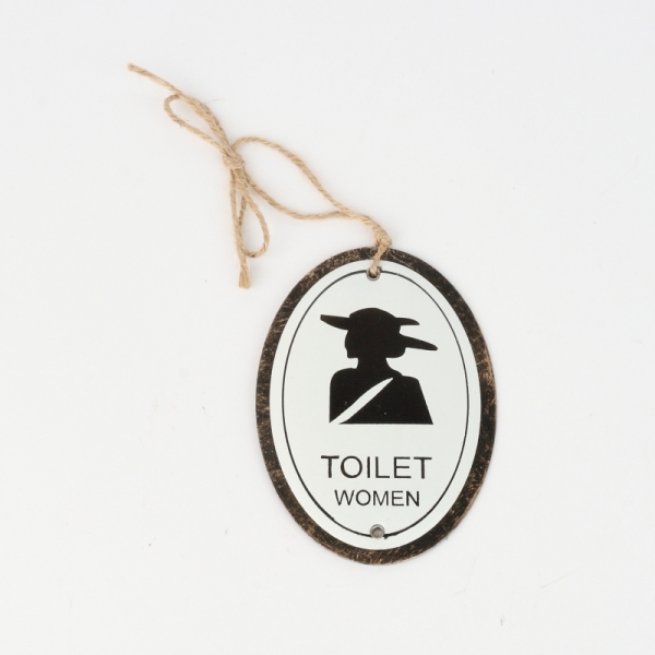 Cedule na dveře WC Toilet Women 12x8cm